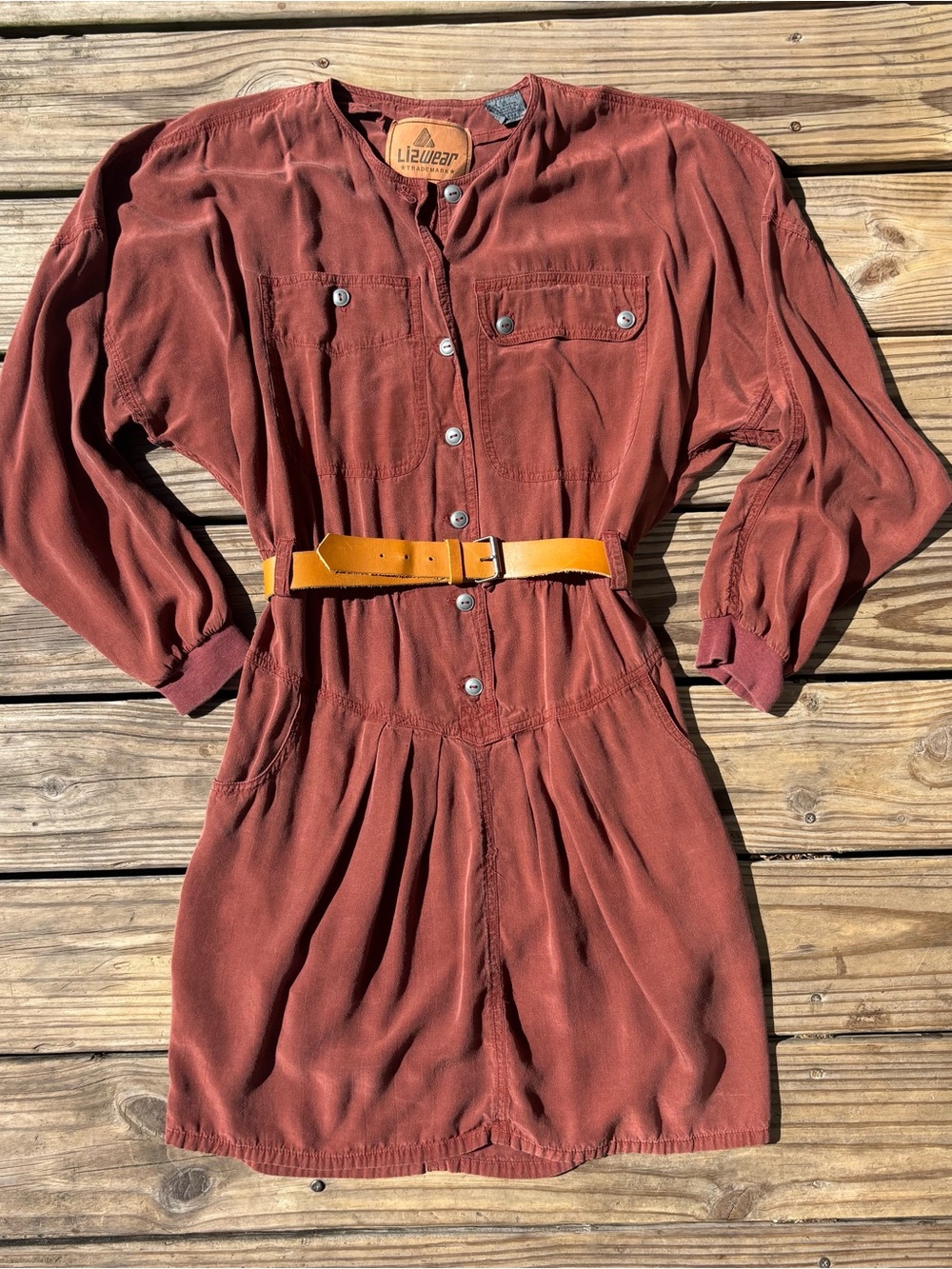 VTG ‘80s LizWear Russet Dress